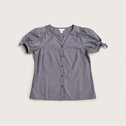 Our "Button Front Tie Sleeve Shirt"
