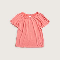 Our "Ruffle Neck Flutter Sleeve Knit Top"