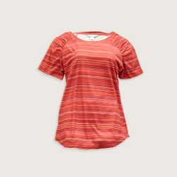 Our Relaxed Restyled Striped Raglan Short Sleeve Tee.