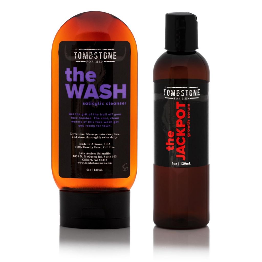 Tombstone The Wash Cleanser & The Jackpot Hair Growth Serum Set - ShopHQ.com
