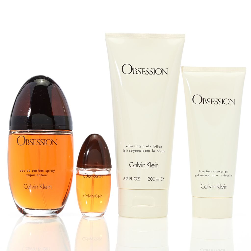 Calvin Klein Obsession Perfume Gift Set for Women, 4 Pieces