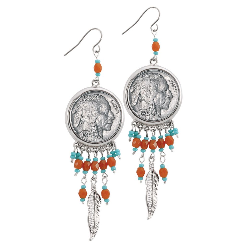 Buffalo deals nickel earrings