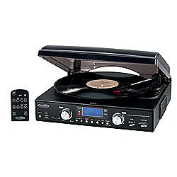 Jensen Three-Speed Stereo Turntable w/ Converter & Digital Frequency Tuning
