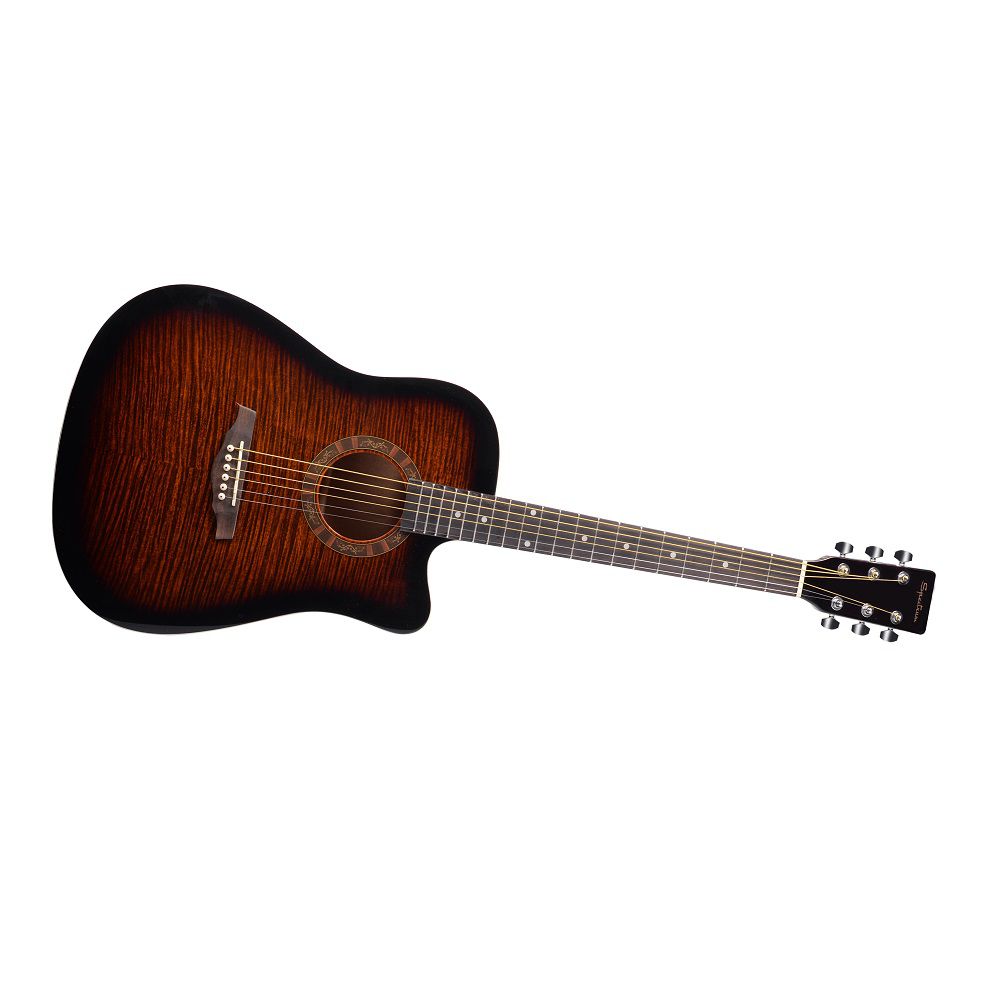 Spectrum ail 259ae full size cutaway acoustic electric guitar pack with gig bag and mini amp sale