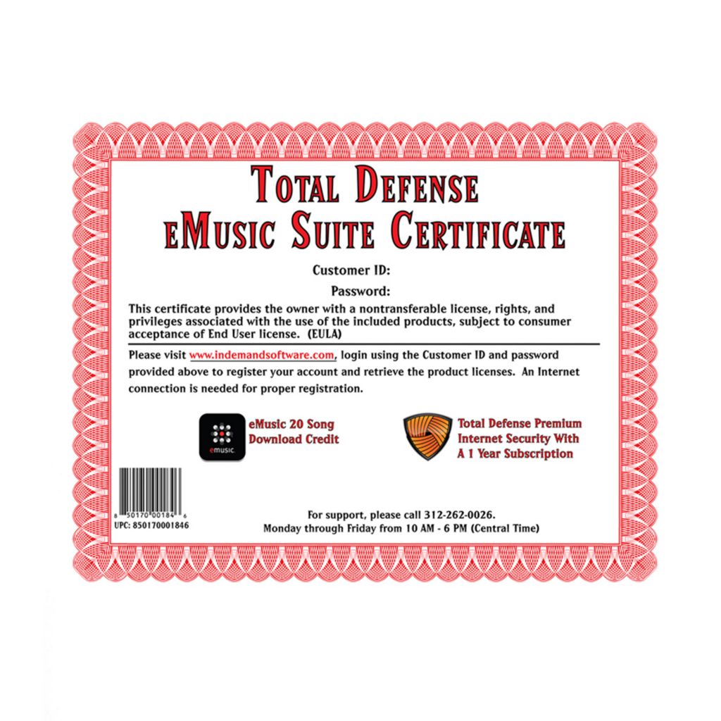 Software Download Certificate