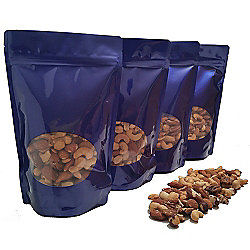 Waggoner Chocolates Premium 4-Pack (3lbs) Roasted Deluxe Mixed Nuts in Resealable Gift Bags