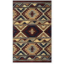 Rizzy Home Southwest Choice of Size Hand-Tufted 100% Wool Multi Color Rug