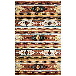Rizzy Home Southwest Choice of Size Hand-Tufted 100% Wool Tribal Pattern Rug