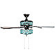 Turquoise ceiling fan off