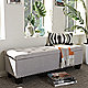Grey storage bench in your home