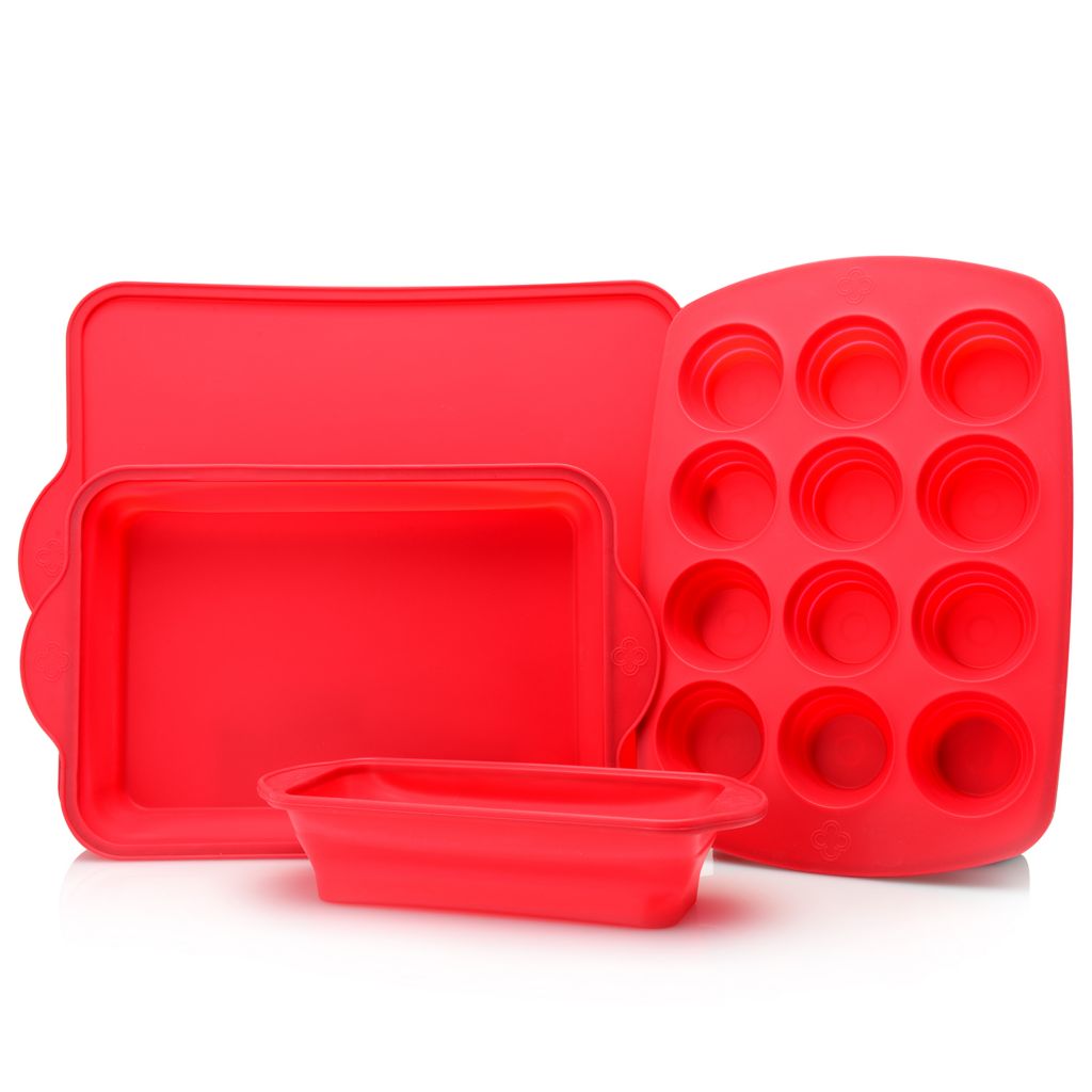 Cook's Companion®, 4-Piece, Collapsible, Silicone, Bakeware Set