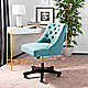 Teal swivel desk chair in your home