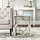 Silver end table in your home