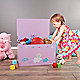 Pink toy box in your home
