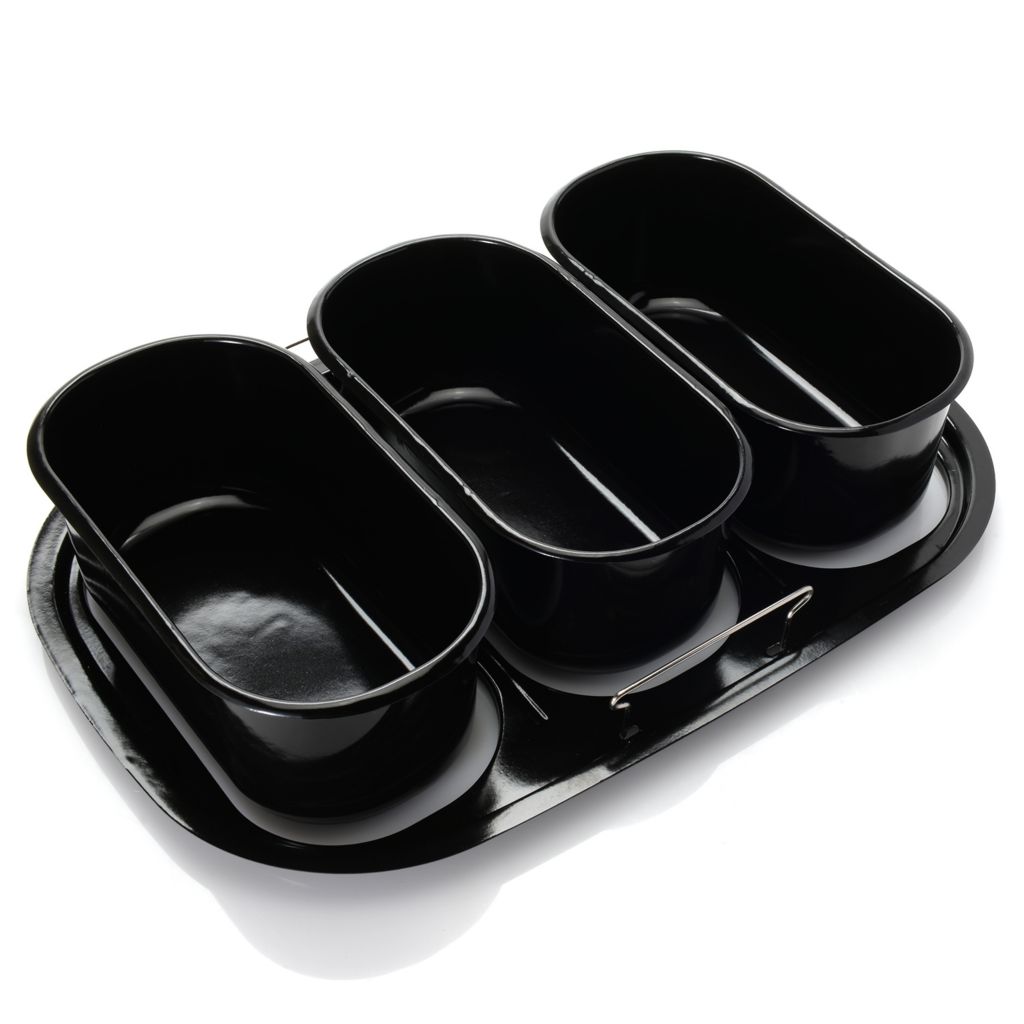 TRU Triple Buffet Server, 3 2-1/2-qt Removable Inserts 