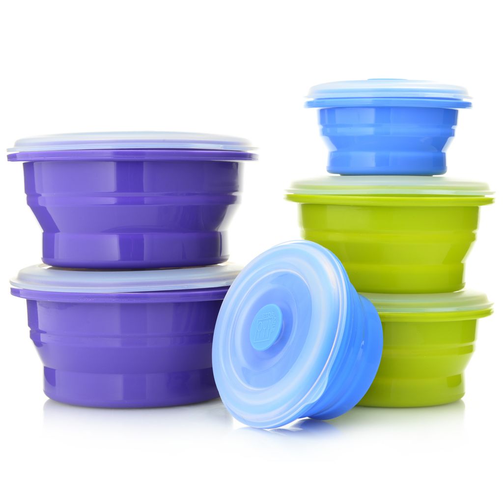 Storable Solutions 12-Piece Collapsible Round Silicone Storage Set 