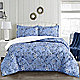 Blue set on bed