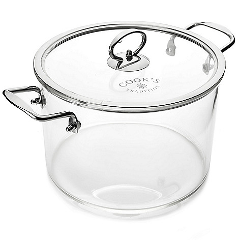 Cook's Tradition 6 qt Glass Pot w/ Lid & Storage Bags 