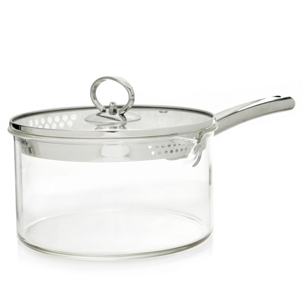 Cook's Tradition 2.5 qt Glass Pot w/ Lid & Storage Bags 