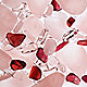 Gem water bottle rose quart gemstones close up