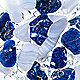 Gem water bottle Sodalite gemstones close up