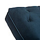 Navy / Silver chaise tufted detail