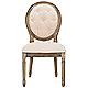 Beige side chair front