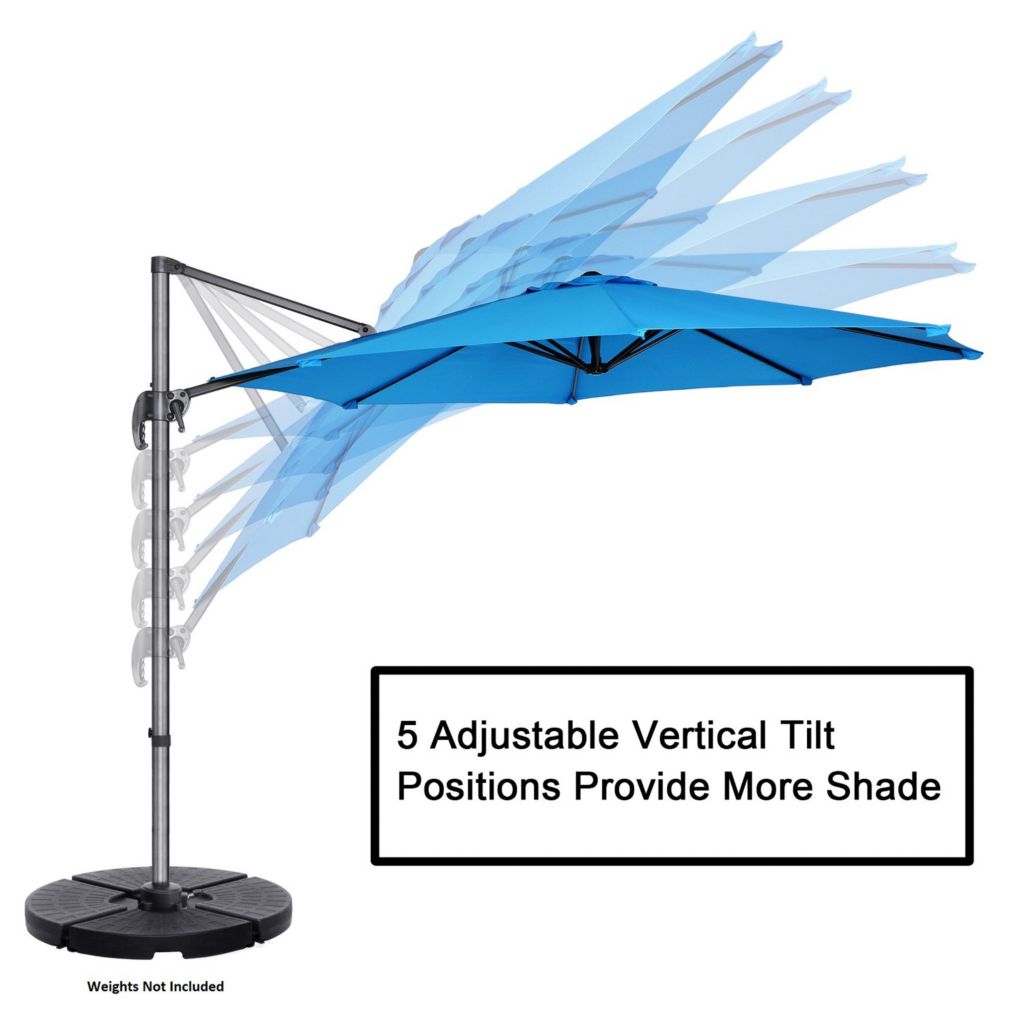 Patio umbrella adjustable verticle tilt