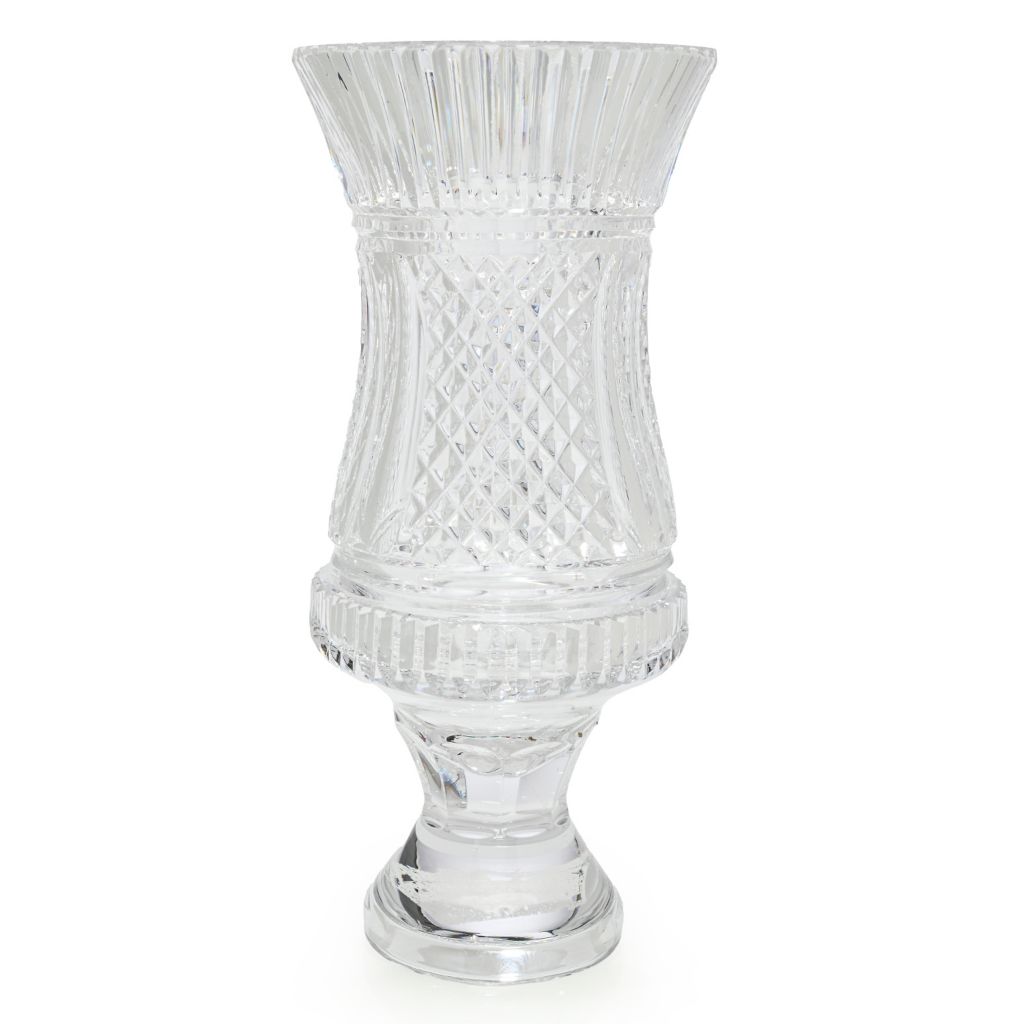 House Of Waterford Hibernia 10 2 Piece Handmade Hurricane Candle Holder Shophq