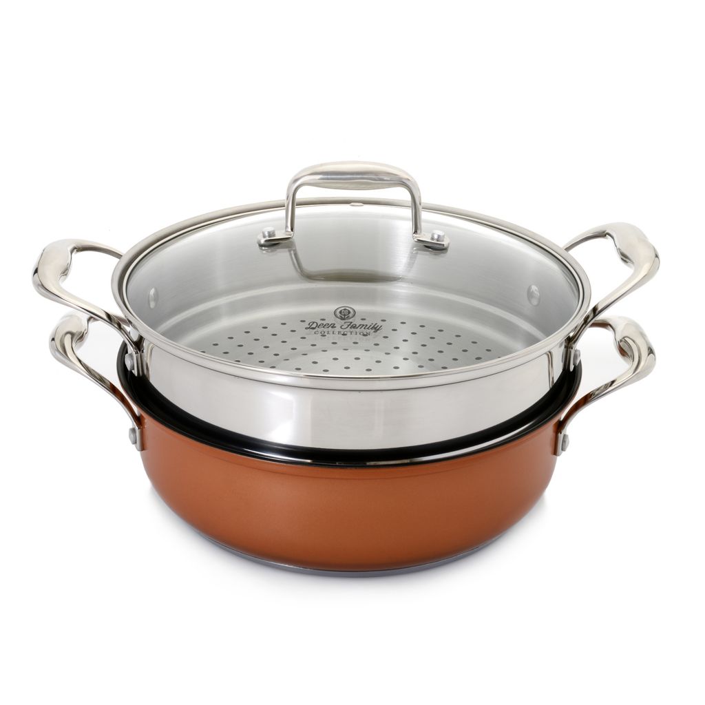 Deen Family 4 qt GranIT All Purpose Pan w/ Glass Lid & Steaming