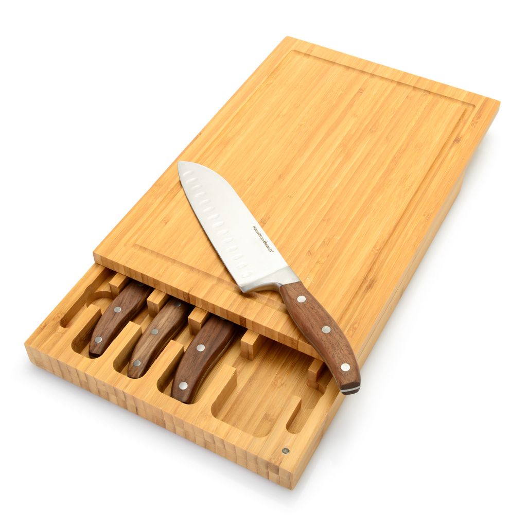  Automatic Cutting Board and Knife Set with Stand