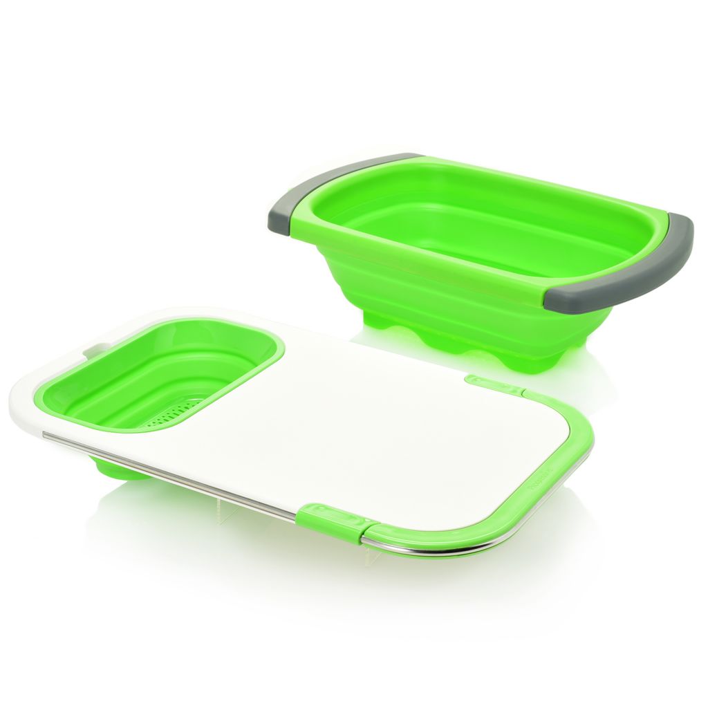 1 Cutting Board, Plastic Chopping Board With Storage Organizer