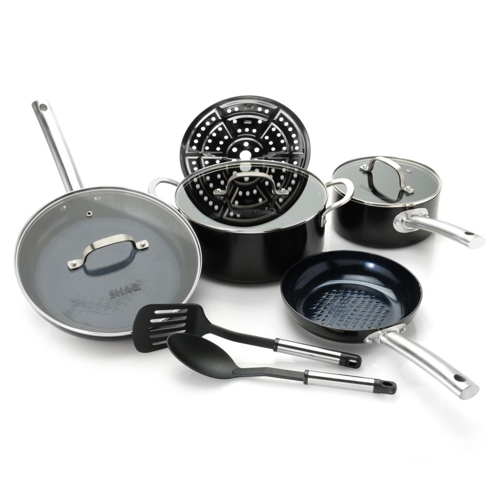 Deen Family 8-Piece GranIT Nonstick Stainless Steel Cookware Set