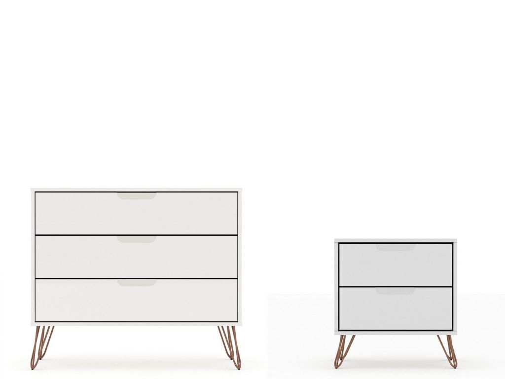 Manhattan Comfort Rockefeller Dresser Nightstand Set Shophq