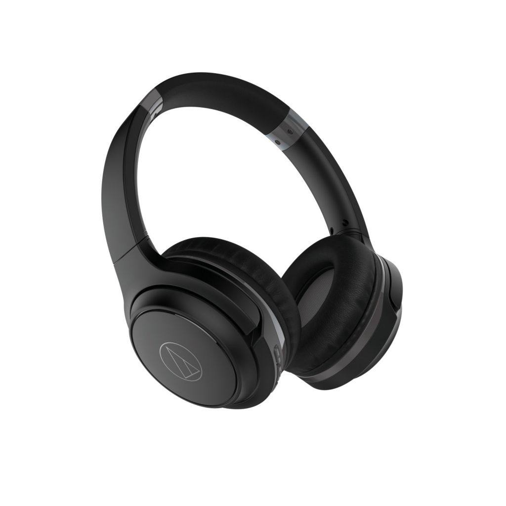 Audio Technica Ath S0btbk Black Wireless On Ear Headphones W Built In Microphone Controls Shophq