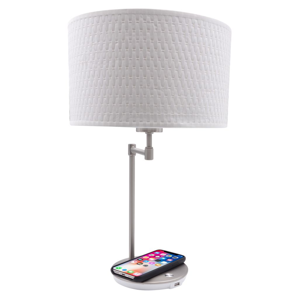 nightstand lamp with wireless charging