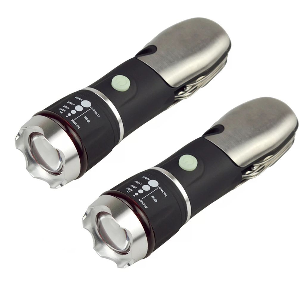 2 LED Flashlight Multi-Function Multi-Tool ~ NEW 