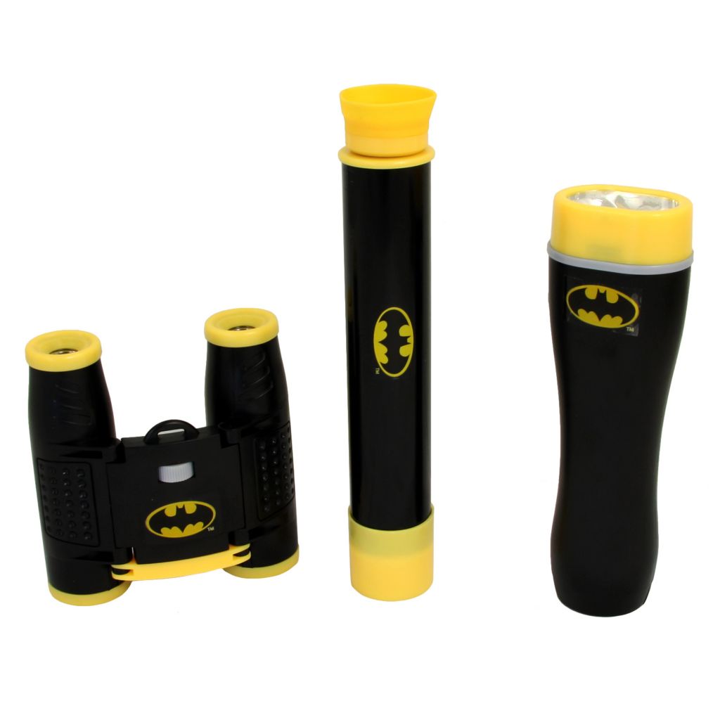 Batman 3 Piece Adventure Kit W Telescope Flashlight Binoculars Shophq