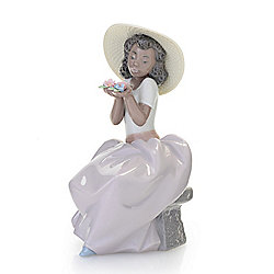 Lladró 7.5" Porcelain Sweet Fragrance Figurine