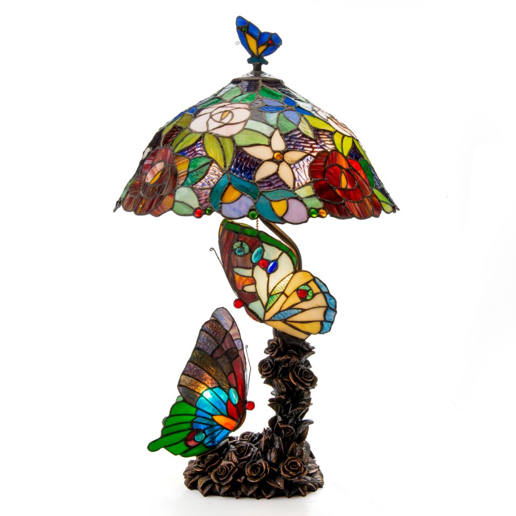 Tiffany style butterfly deals lamp