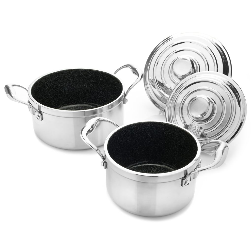 Deen Family 8-Piece GranIT Nonstick Stainless Steel Cookware Set