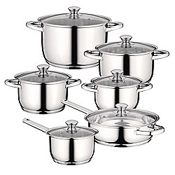 BergHOFF Essentials Gourmet 18/10 Stainless Steel 12-Piece Cookware Set