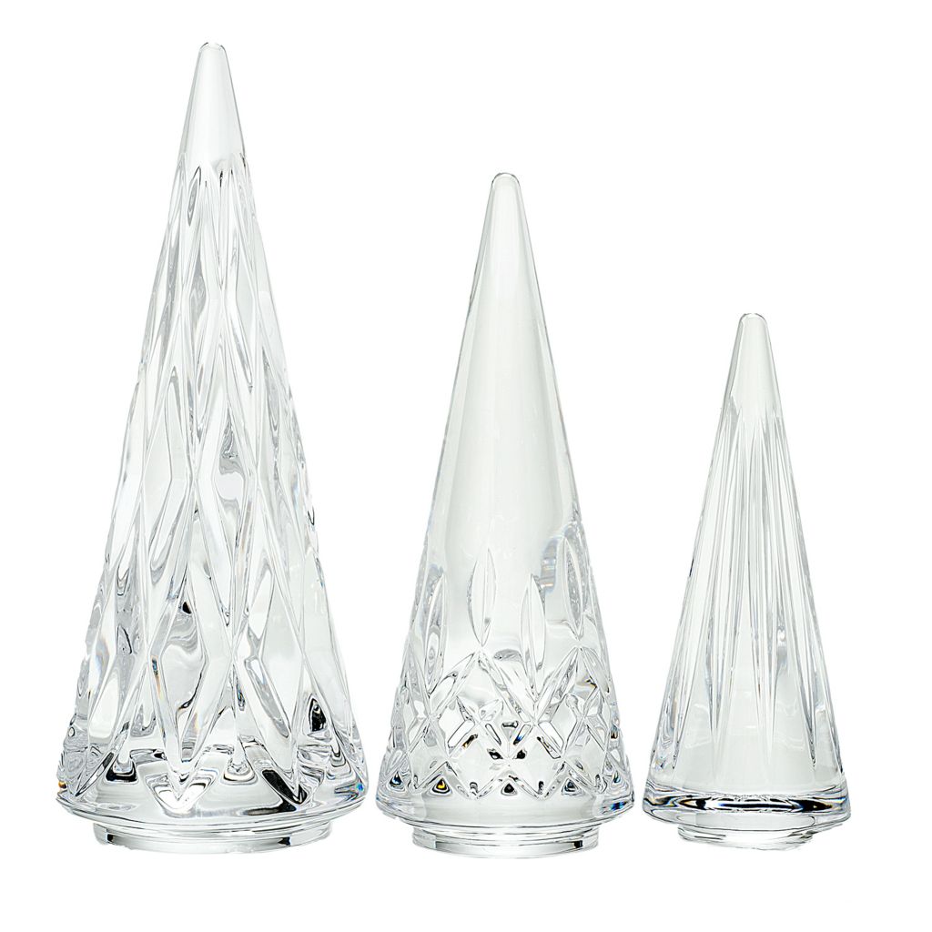 Waterford Crystal, Lismore, Set of 3, Standing Trees on sale at shophq.com  - 505-447