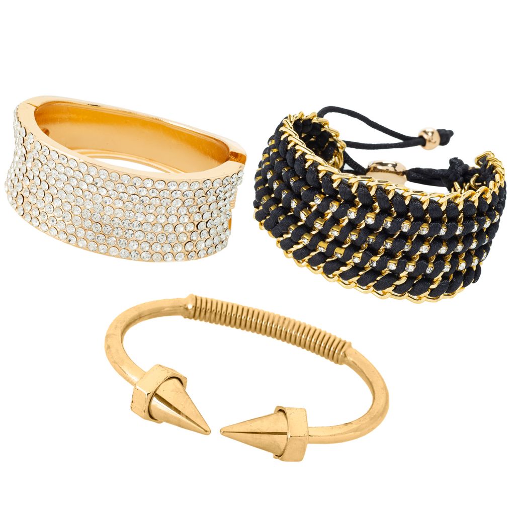 Gold spike hot sale cuff bracelet