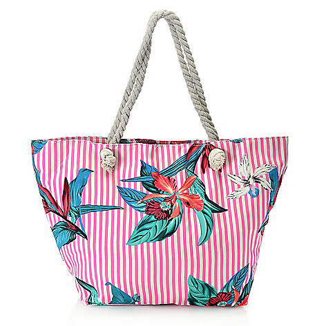 Kendall & James , Printed , Rope Handle , Beach Bag on sale at shophq.com -  506-714