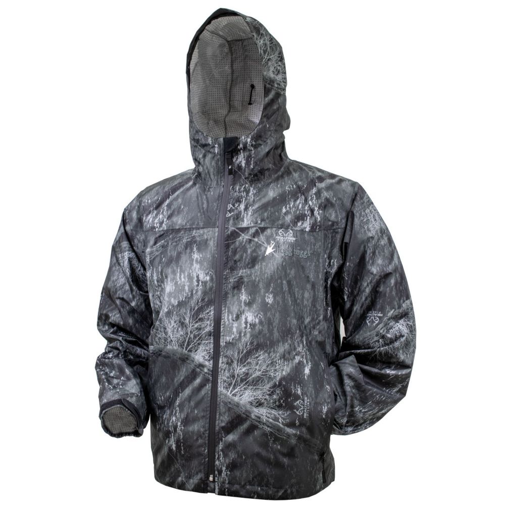 Realtree unisex Full-Zip Lightweight Windbreaker Fishing Jacket, Black/Gray, S, Size: Large