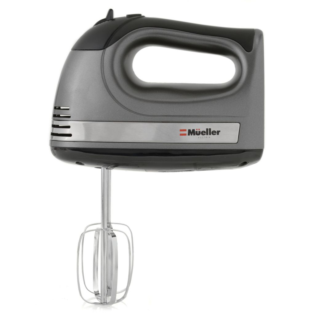 Mueller Electric Hand Mixer, 5 Speed 250W Turbo with Snap-on