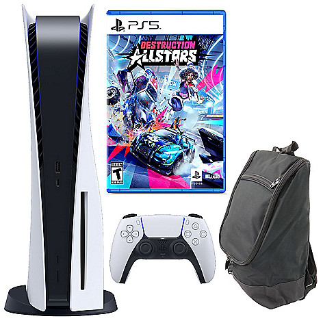 PlayStation 5 Disc Version Console w/ Destruction Allstars Collection Game  & Carry Bag
