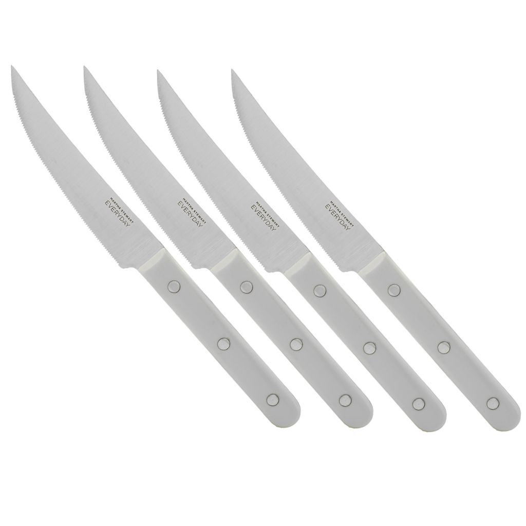 Martha Stewart 4 Piece Cutlery Set Knives, White, Stainless Shears, Chef,  Paring