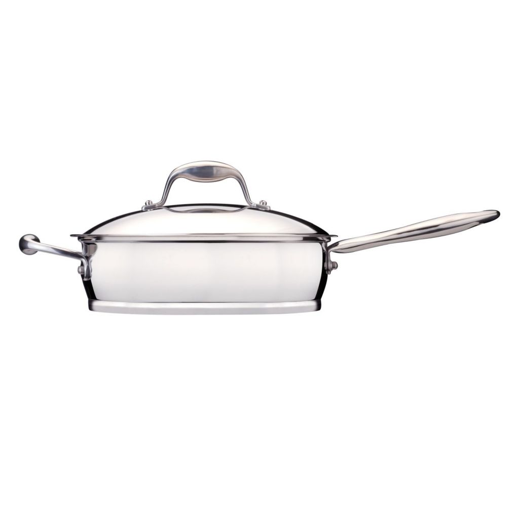 BergHOFF International Essentials Comfort Stainless Steel Covered Deep  2-Piece Skillet Set with Lid